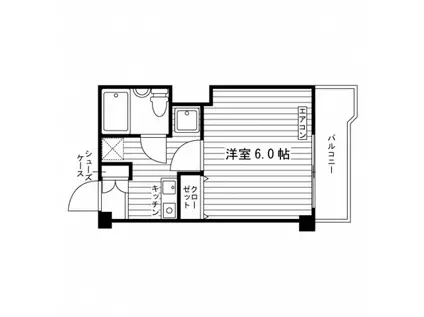 プラート高井戸(1K/2階)の間取り写真