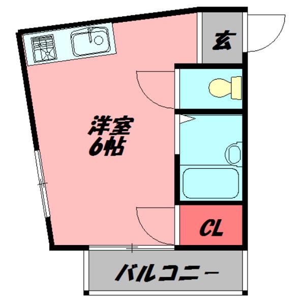 エスポアール豊秀I(ワンルーム/4階)の間取り写真