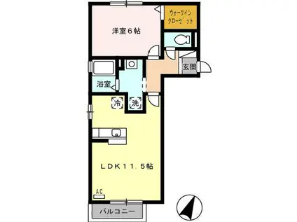リアライズ(1LDK/2階)の間取り写真