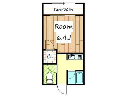 ミントハウス(1K/1階)の間取り写真