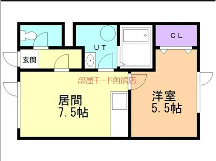 エクレールI(1DK/3階)の間取り写真