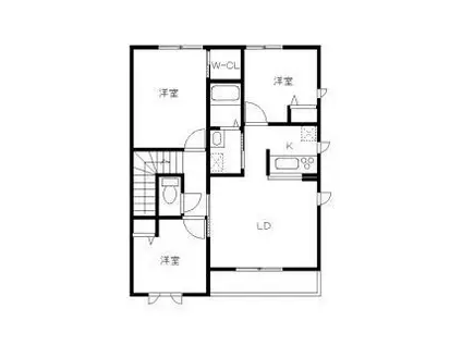 コート・ソフィア A棟(3LDK/2階)の間取り写真