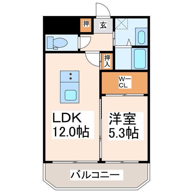 ルナ・ピエーナ(1LDK/2階)の間取り写真
