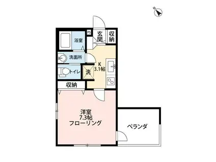 MAISON雅風(1K/3階)の間取り写真