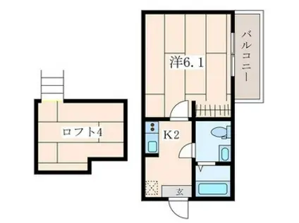 グランシャトー弘明寺(1K/2階)の間取り写真