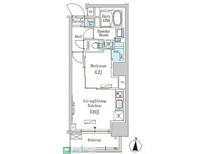 パークアクシス錦糸公園(1LDK/7階)の間取り写真