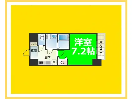 LUMINOUS桜川(1K/14階)の間取り写真