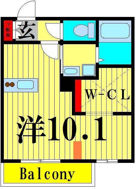セリシールガーデン(ワンルーム/3階)の間取り写真
