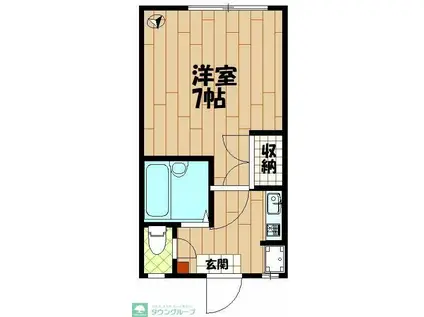 フレンドハイツ(1K/1階)の間取り写真