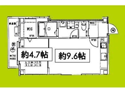 ARCA豊中蛍池(1LDK/2階)の間取り写真