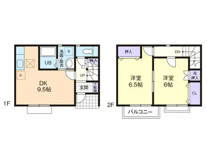 DUPLEX KOSAWA(2DK/1階)の間取り写真
