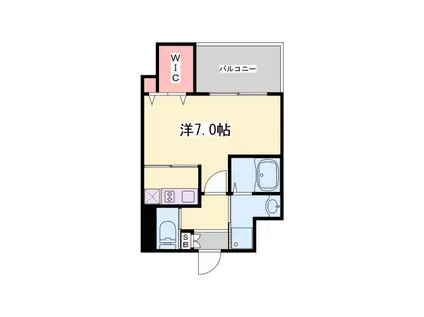 TOYOTOMISTAY PREMIUM 神戸湊川公園(ワンルーム/6階)の間取り写真