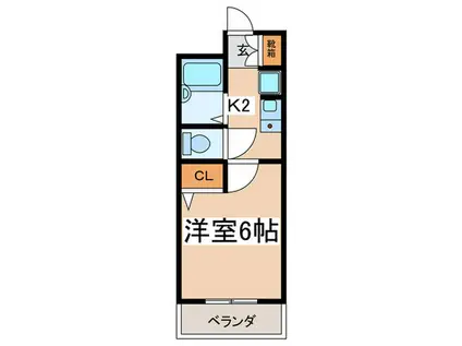 ハイツ参番館(1K/3階)の間取り写真