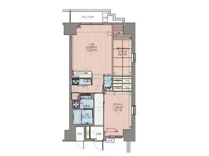 プレジオ本町(1SLDK/5階)の間取り写真