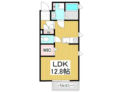 サンコート(ワンルーム/2階)の間取り写真