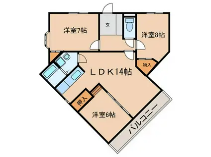 CELEBRE(3LDK/2階)の間取り写真