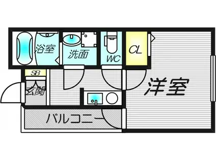 ハウスアイ大和田(1K/3階)の間取り写真
