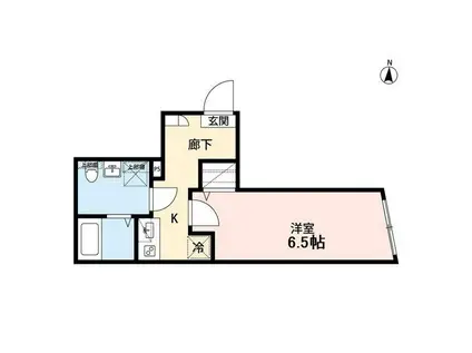 エクセラン五反野(1K/3階)の間取り写真