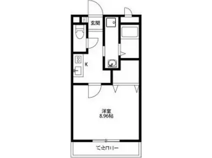 アンプルールリーブルSENI(1K/1階)の間取り写真