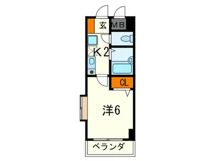 CAPITOL 1995 INAOKA(1K/4階)の間取り写真