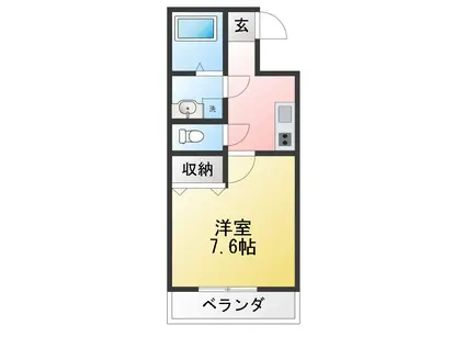 ヴィガラス大手町(1K/2階)の間取り写真