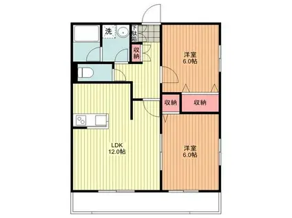 メゾングレース(2LDK/2階)の間取り写真
