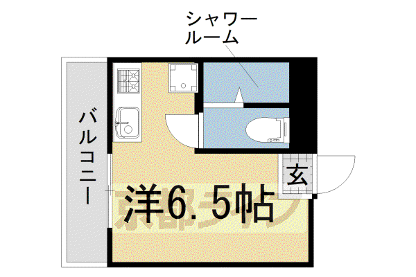 カレッジマンション七瀬川(ワンルーム/2階)の間取り写真