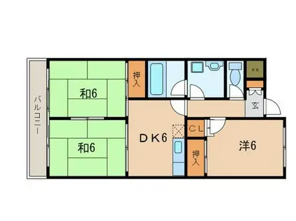 サクセスT(3LDK/2階)の間取り写真