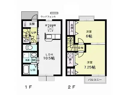 コンフォール(2LDK/1階)の間取り写真