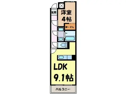 ACER(1LDK/3階)の間取り写真