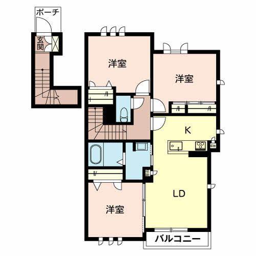 シャーメゾンラミティエ(3LDK/2階)の間取り写真