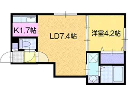サンレコルトI(1LDK/3階)の間取り写真