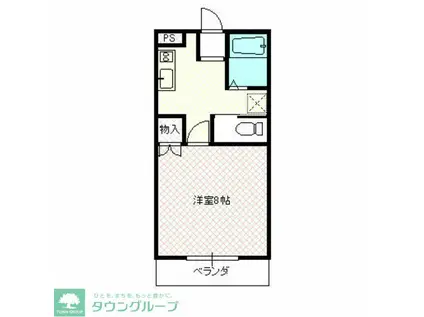 カーサ・ハナミズキ(1K/2階)の間取り写真