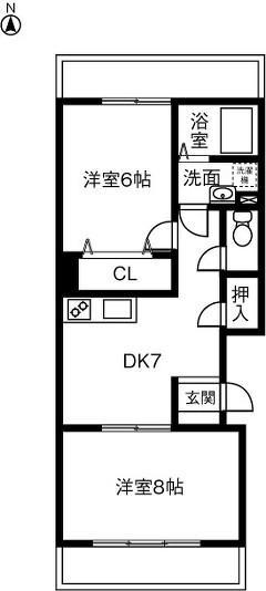 メゾン・サーブル(2DK/4階)の間取り写真