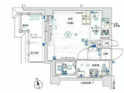 ル・リオン南大井(1K/8階)の間取り写真