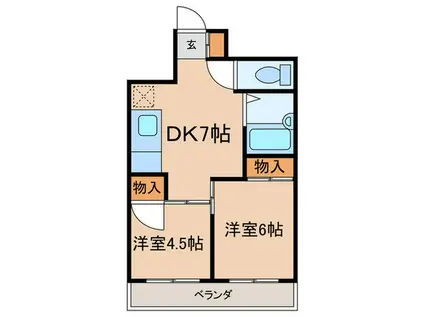 寺澤大阪屋マンション(2DK/3階)の間取り写真