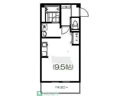 KM-IIビル(ワンルーム/2階)の間取り写真