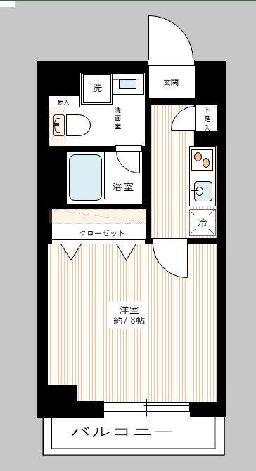 AZEST矢口渡(1K/5階)の間取り写真