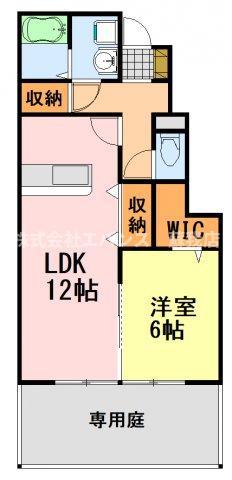 ルミエールII(1LDK/1階)の間取り写真