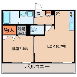 桜フラッツ(1LDK/3階)の間取り写真