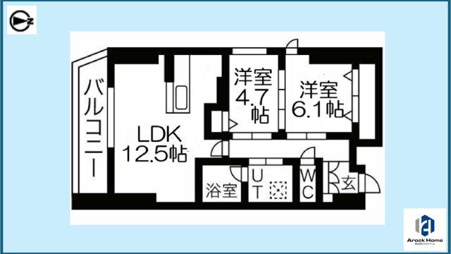 LINEAR STYLE (2LDK/5階)の間取り写真