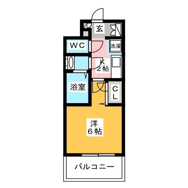 エステムプラザ博多駅南(1K/3階)の間取り写真