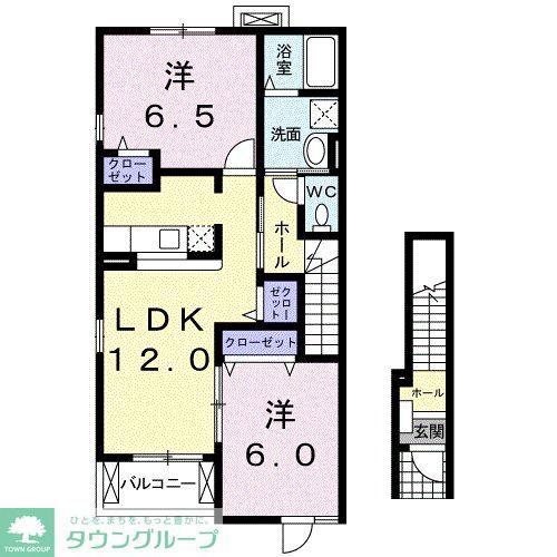 セレーノ(2LDK/2階)の間取り写真