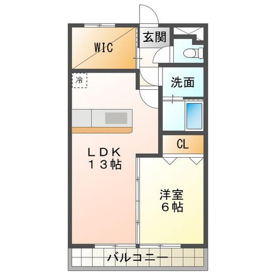 アバンハウスI(1LDK/5階)の間取り写真