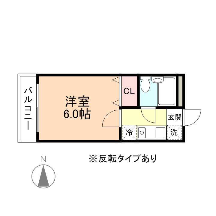 ハイツ南田町(1K/1階)の間取り写真