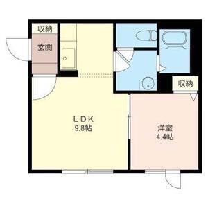 ディアス38(1LDK/1階)の間取り写真