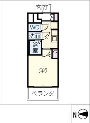 ディアレイシャス名古屋大須通(1K/10階)の間取り写真