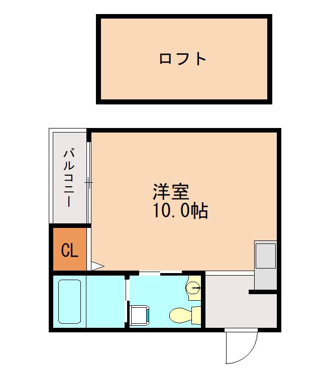 シュトラールIV(ワンルーム/2階)の間取り写真