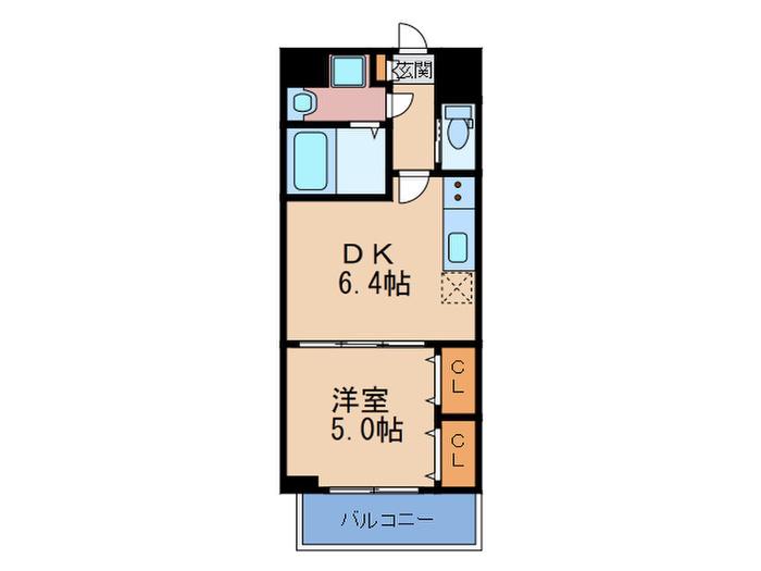 ラ・ターシュ梅田北(1DK/8階)の間取り写真