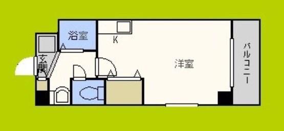Mプラザ長堀(1K/4階)の間取り写真